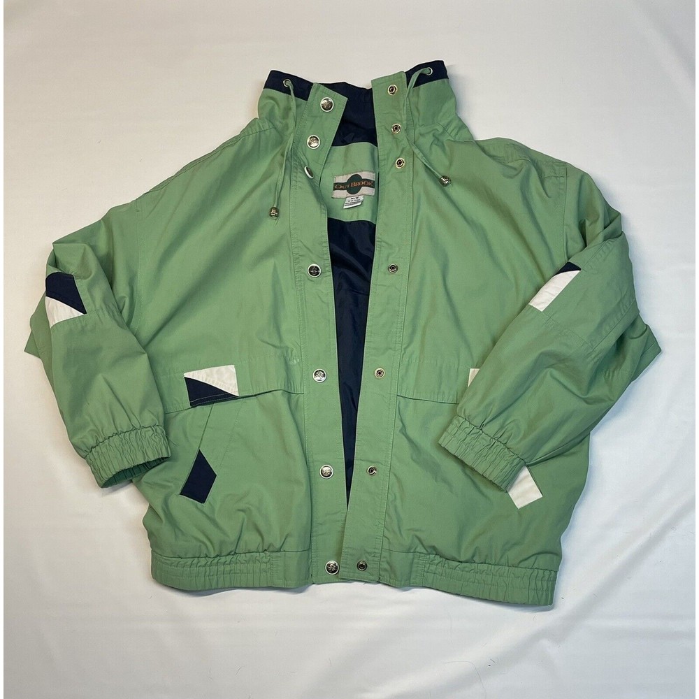 Outbrook Vintage 90’s Y2K Green Leather Suede Jacket Women’s Medium